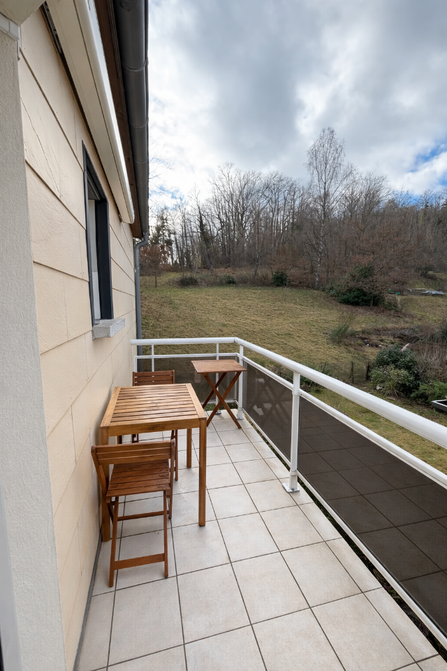 GreenGo Vue panoramique sur Munster - terrasse forêt