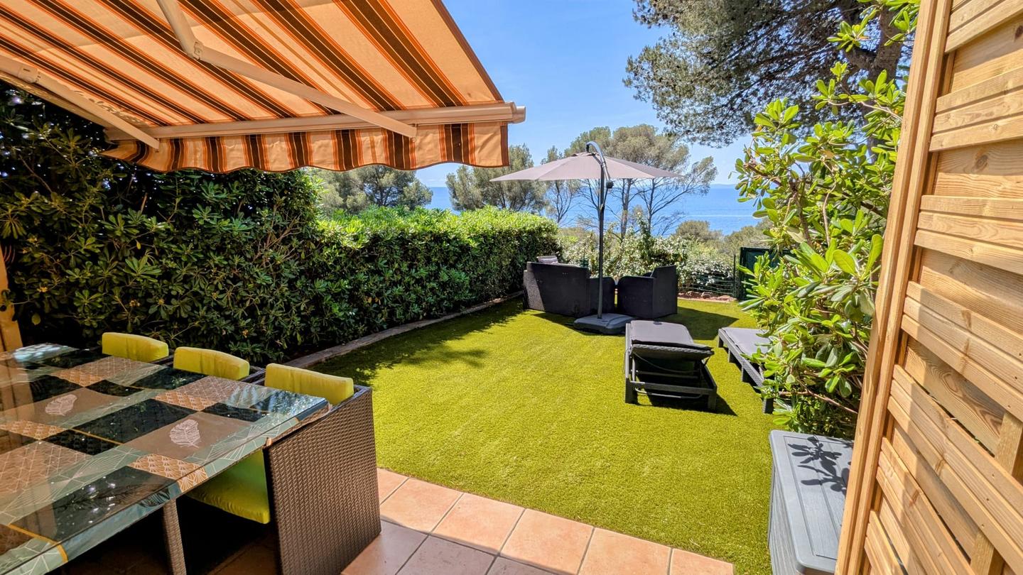 Logement GreenGo: Seazen Break - Studio climatisé, jardin, vue mer, piscine
