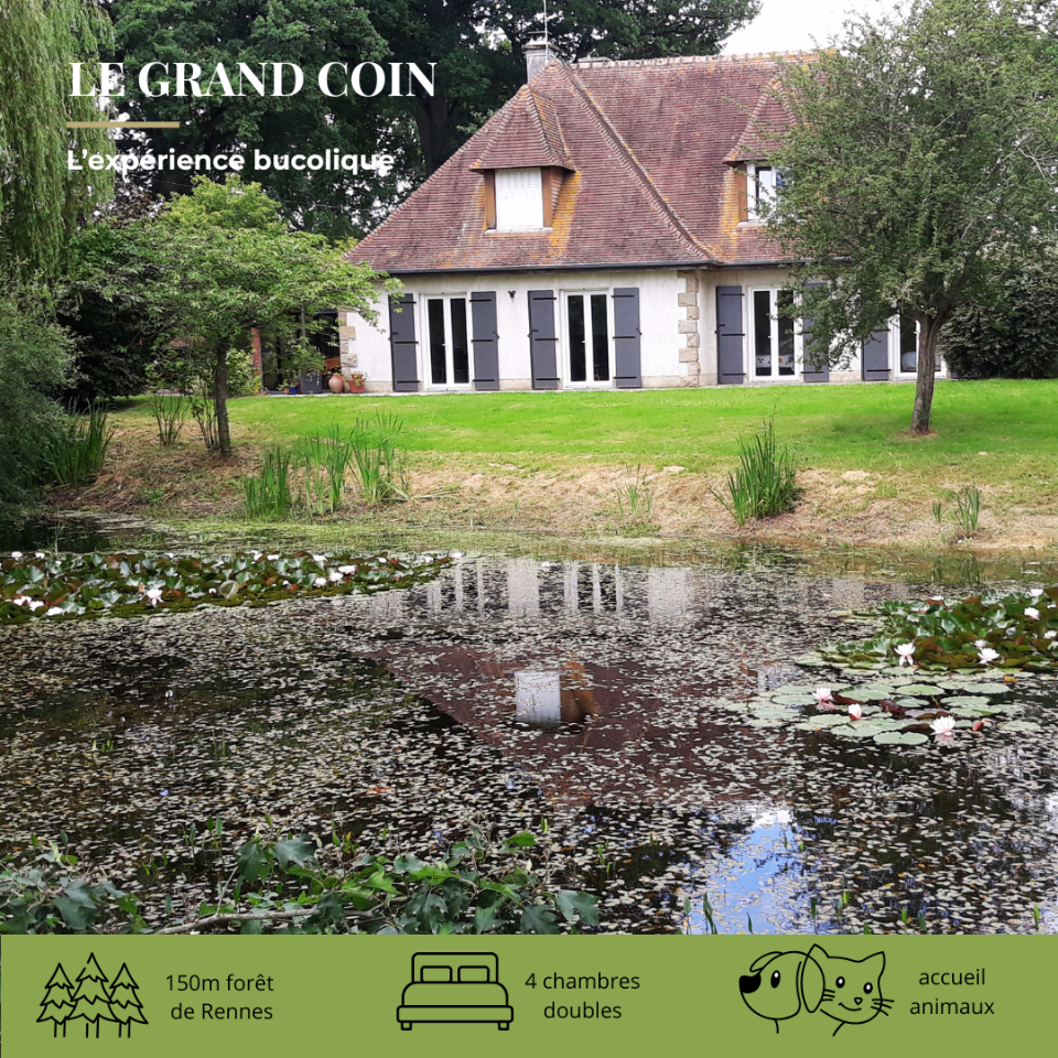 Grand Coin | 4 chambres & grand jardin près Rennes