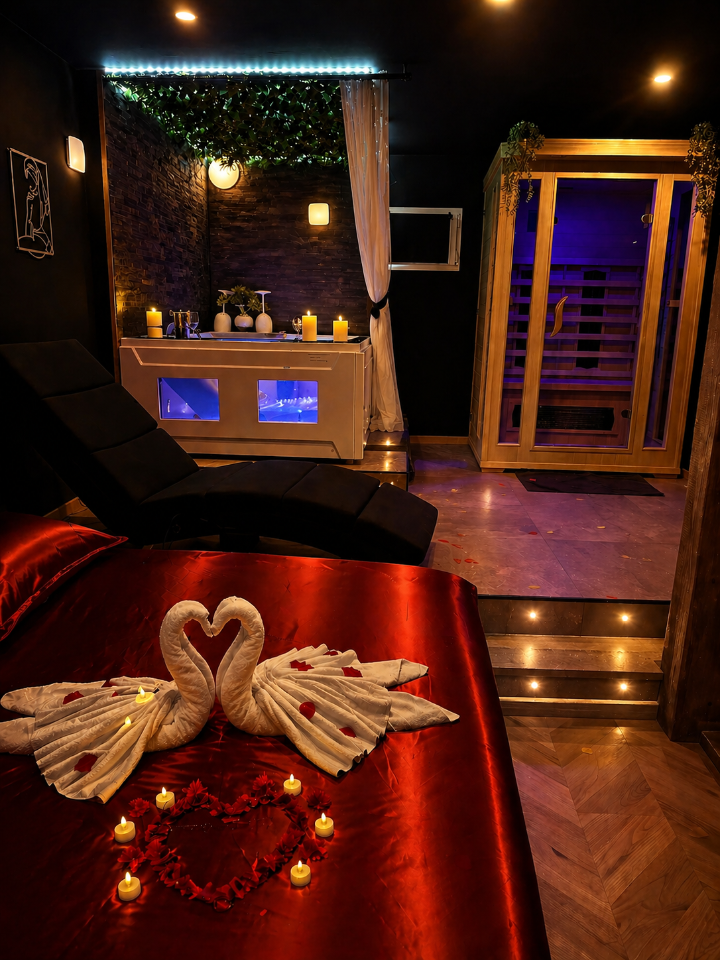 Logement GreenGo: Suite romantique Luxe Balnéo et sauna privé