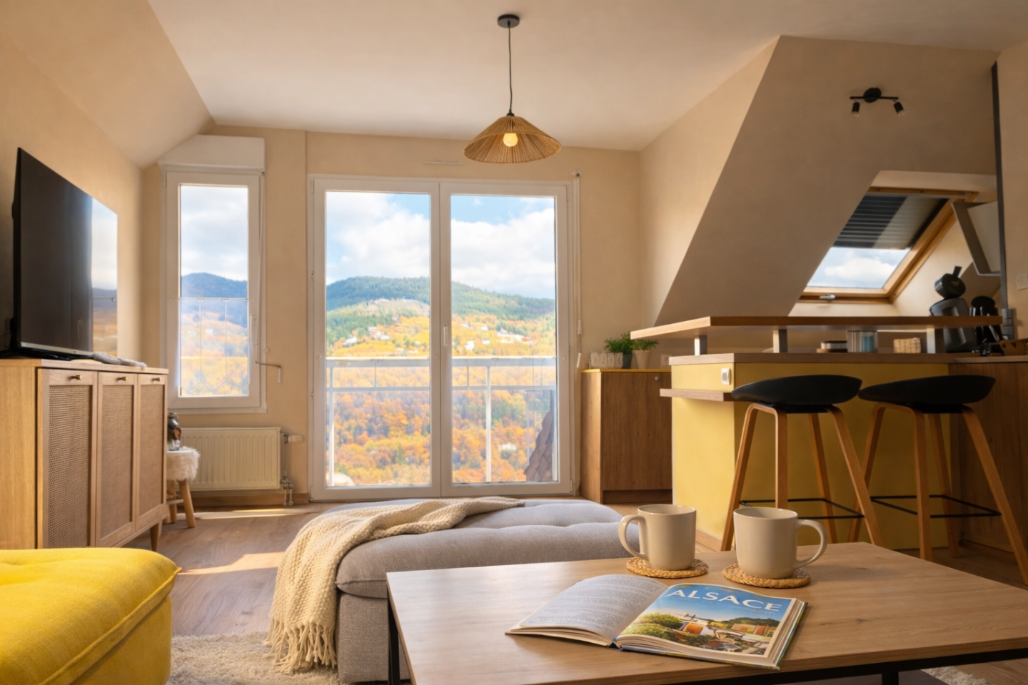 Hôte GreenGo: Vue panoramique sur Munster - terrasse forêt