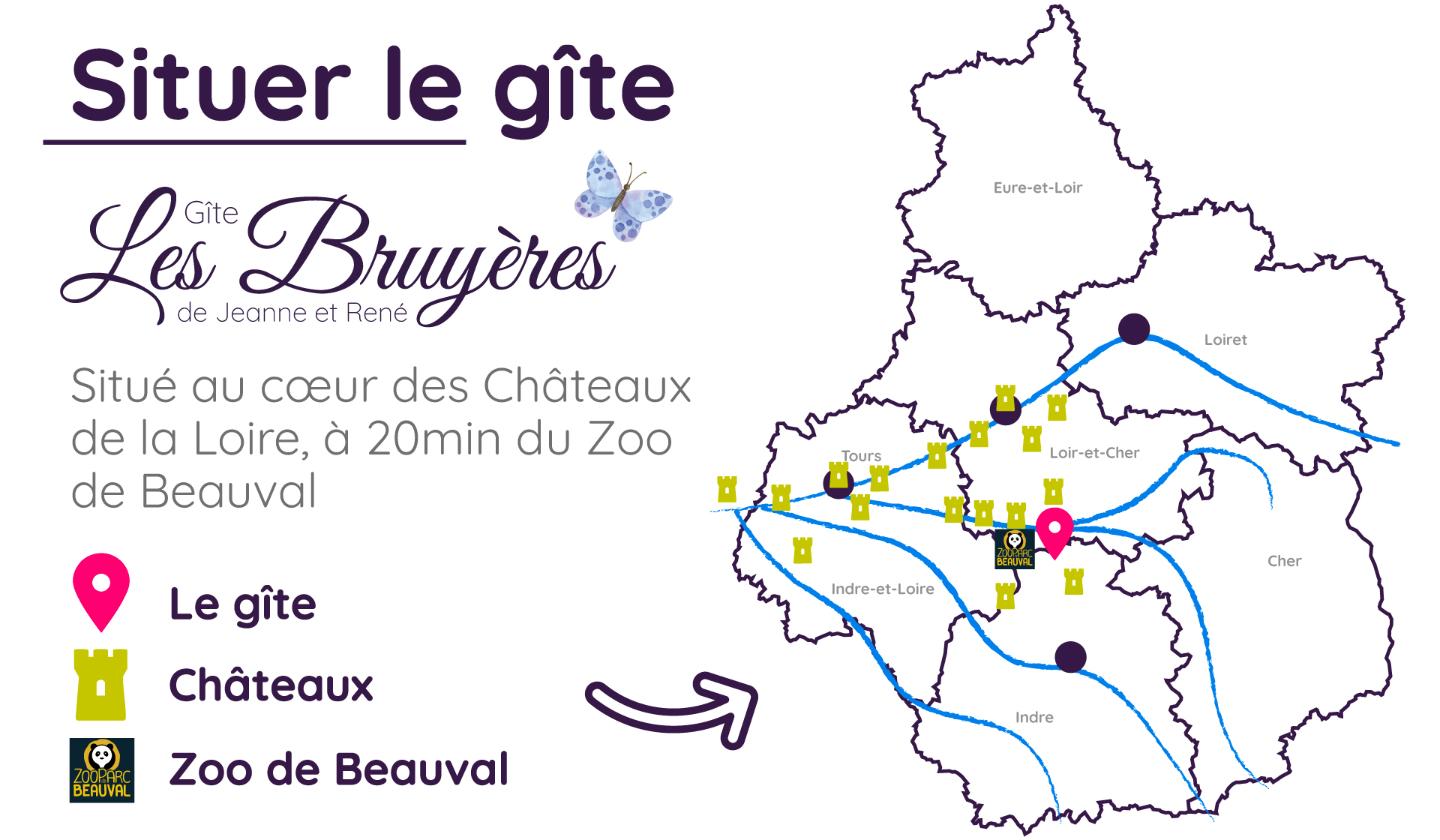 GreenGo Les Bruyères de Jeanne et René, nature et calme Zoo de Beauval Châteaux