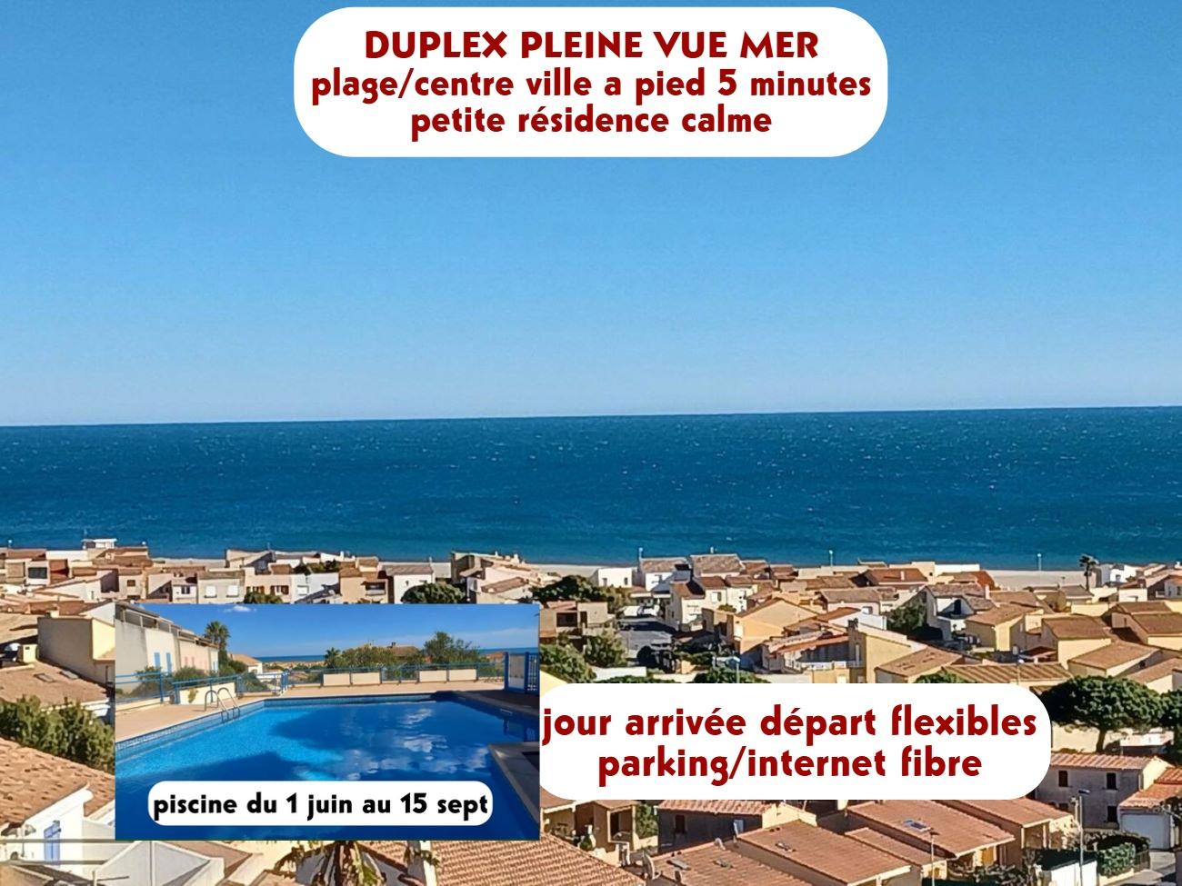 Hôte GreenGo: Duplex pleine vue mer piscine plage a pied 5 minutes internet parking