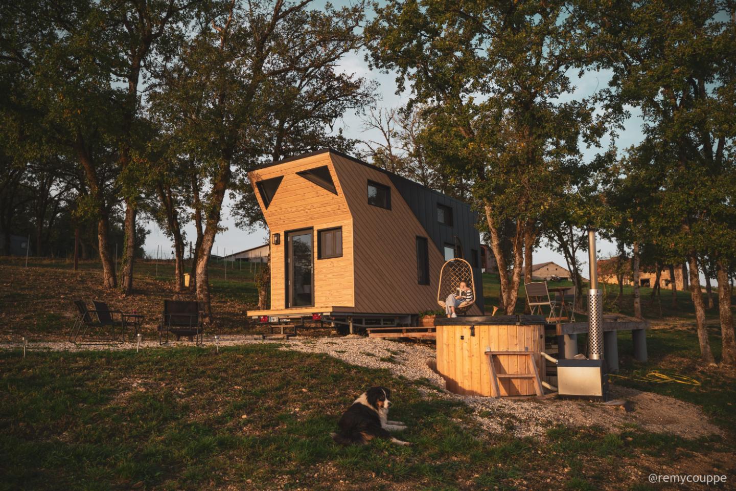 Logement GreenGo: Tiny house et bain nordique jacuzzi à la ferme - Image 2