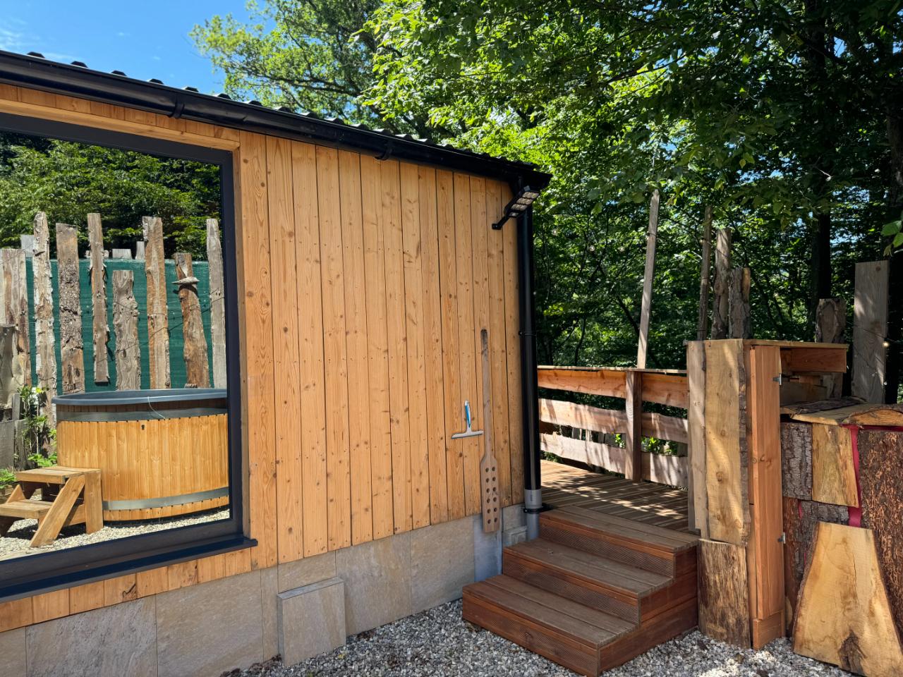 Logement GreenGo: Tiny House Pégase avec bain nordique