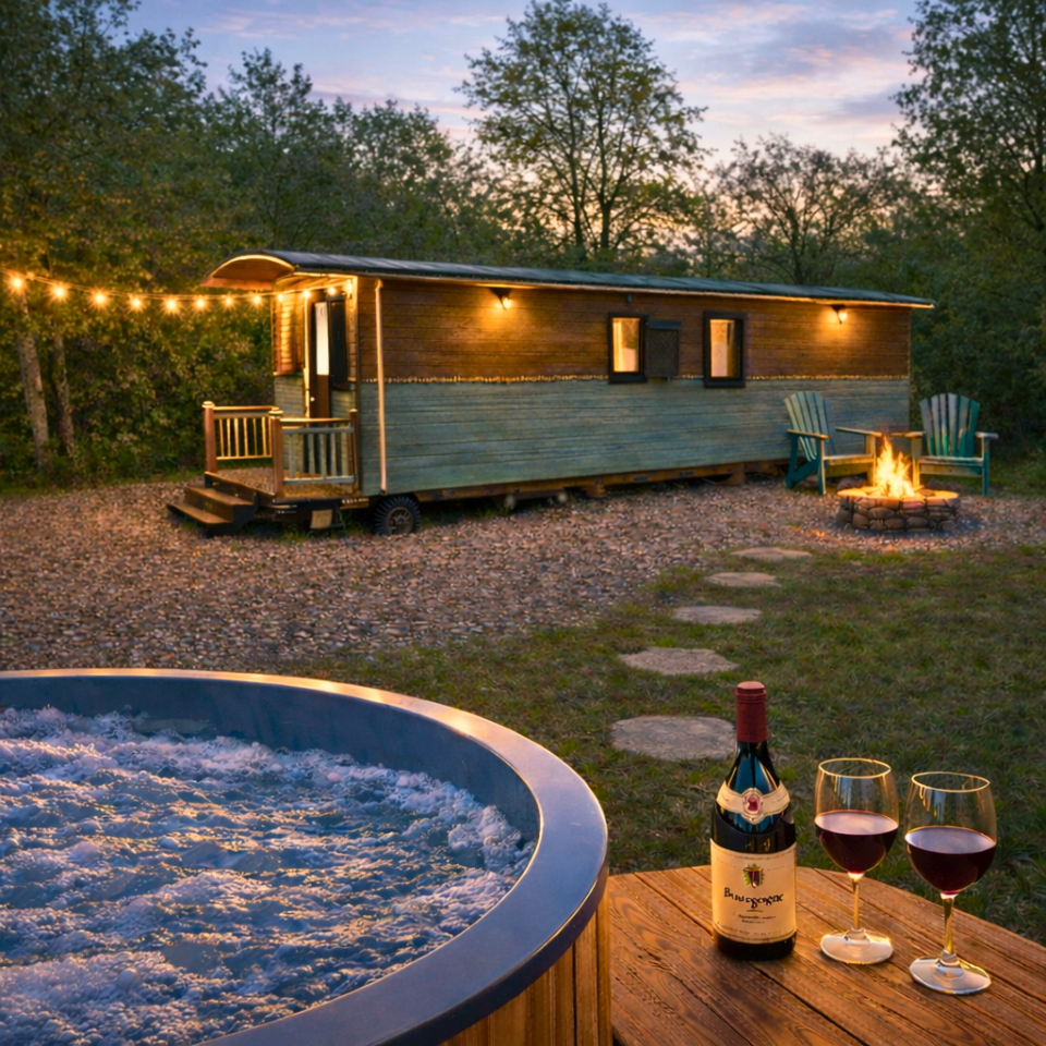 GreenGo Roulotte romantique à la campagne pour un séjour insolite en Bourgogne – Autun, Morvan