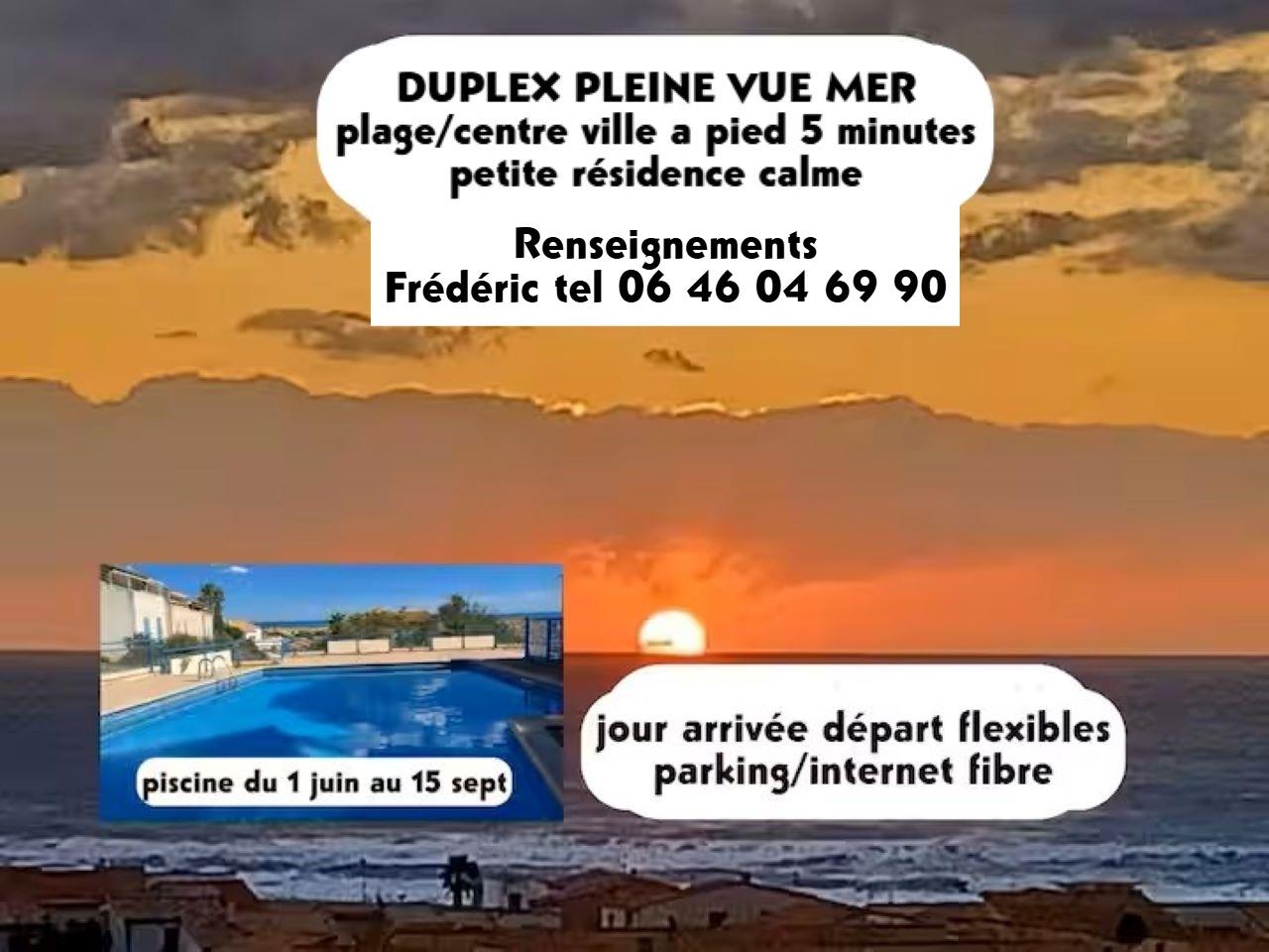 Hôte GreenGo: Duplex pleine vue mer piscine plage a pied 5 minutes internet parking