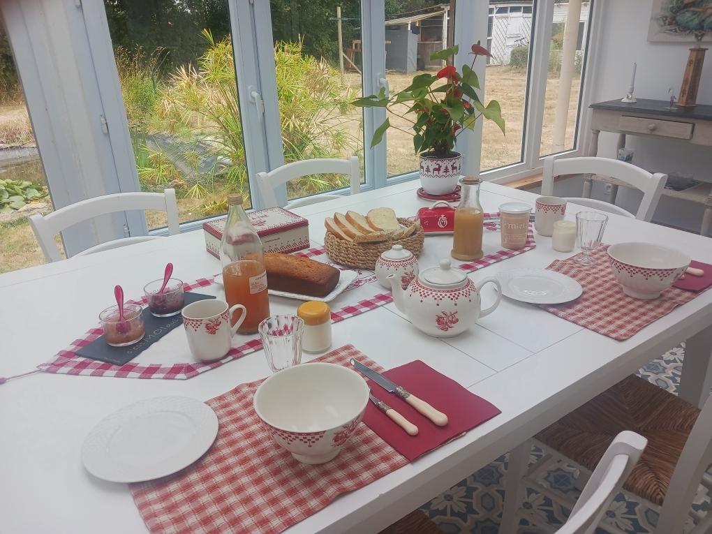 Petit déjeuner fait maison avec des produits locaux