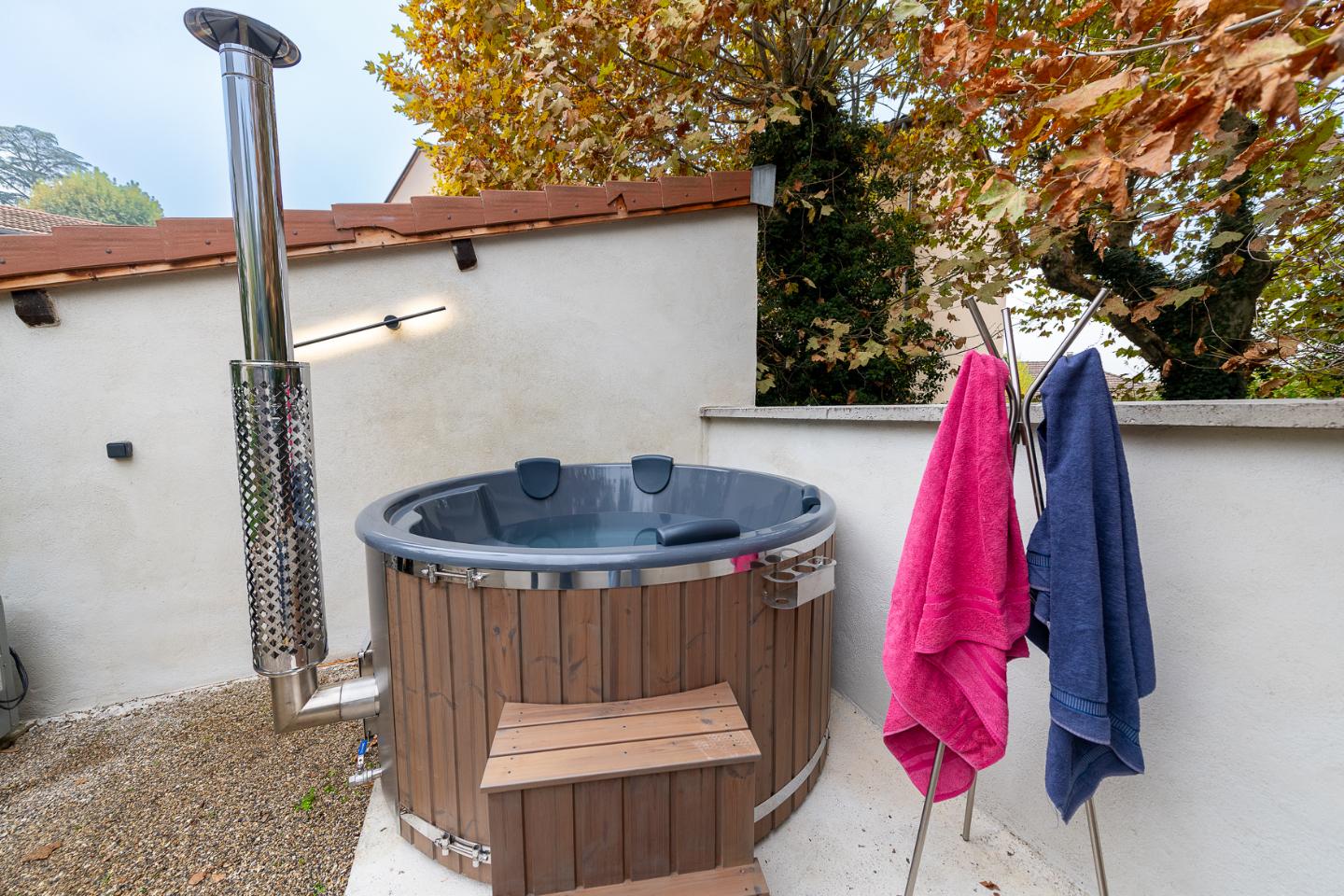 Bain nordique chauffé au bois