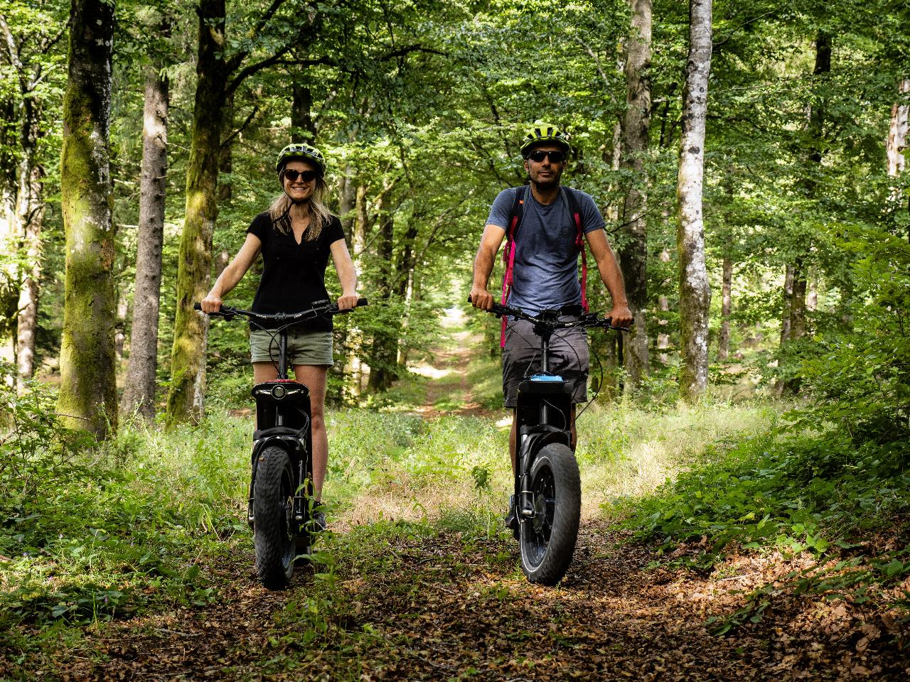 Balade en trottinette électrique tout-terrain