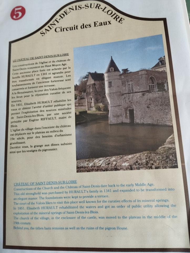 Circuit des eaux de Saint Denis sur Loire