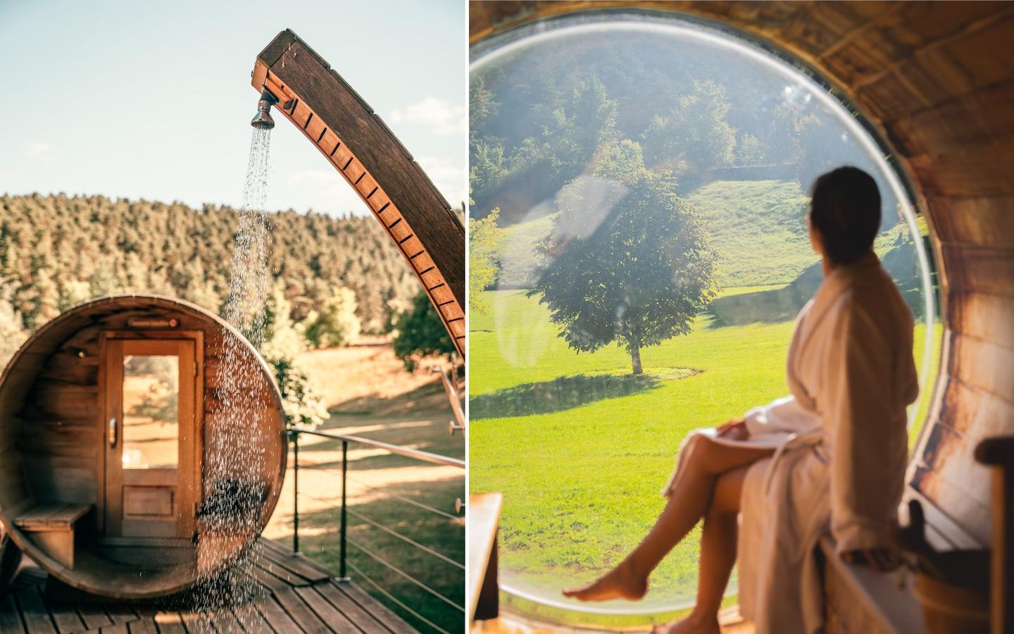 Sauna bulle avec vue sur le parc de 3 hectares