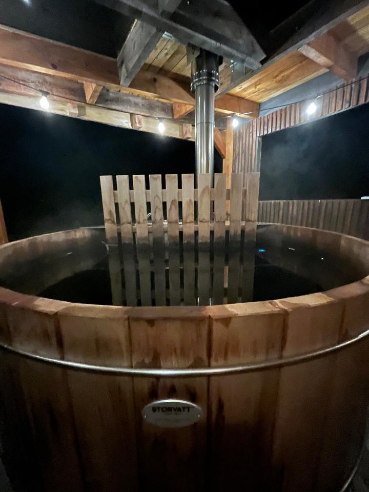 Bain nordique chauffé au bois