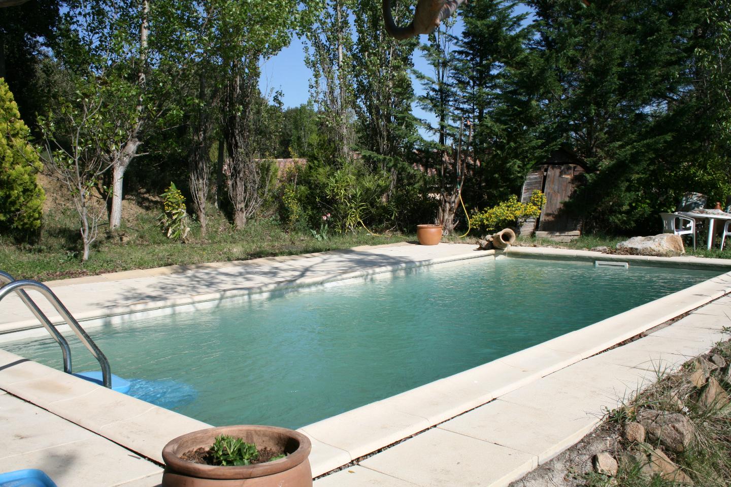 Piscine naturelle en saison