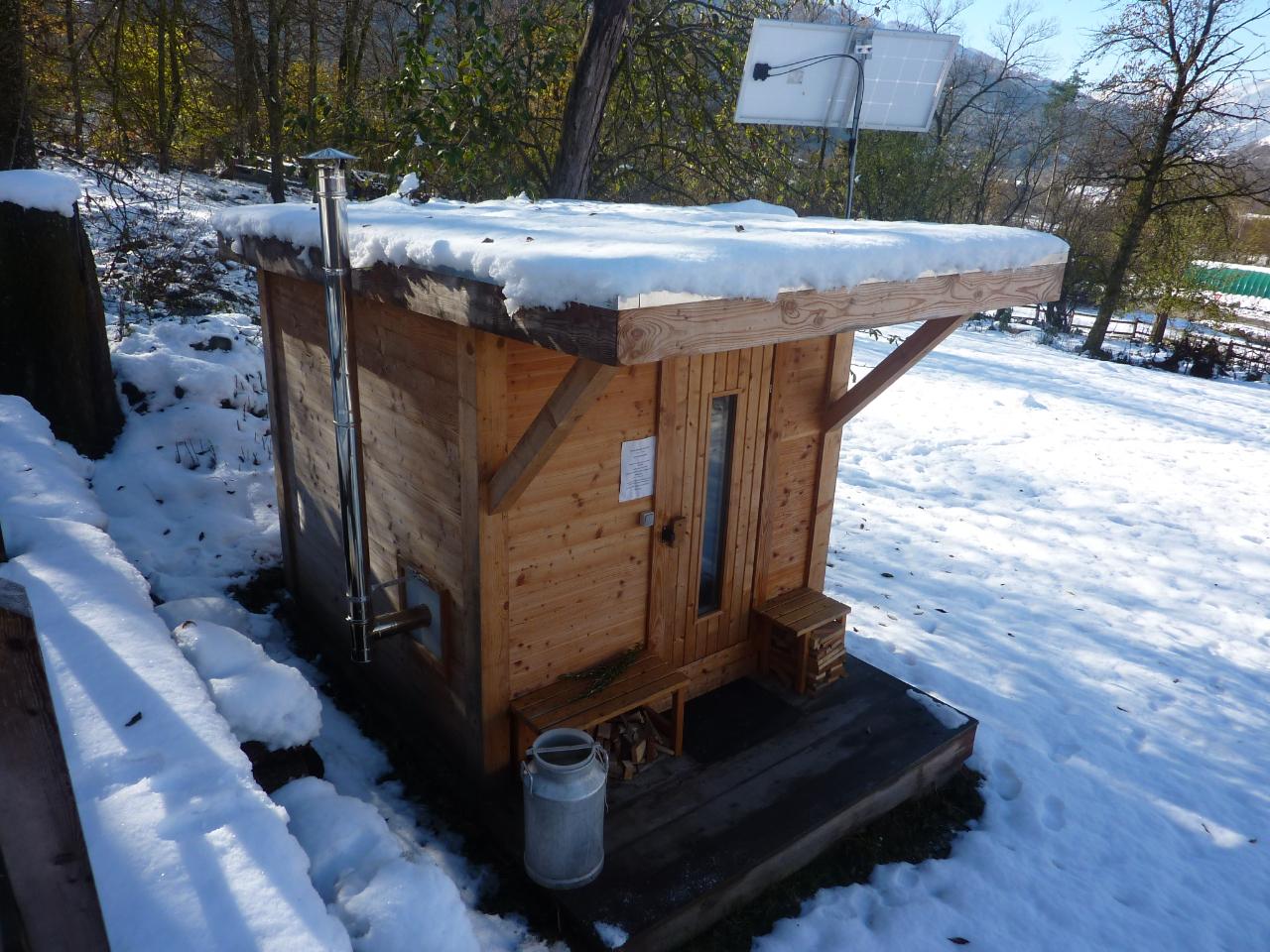 chalet sauna dans le jardin