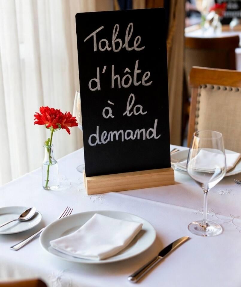 Table d'hôte pour le dîner
