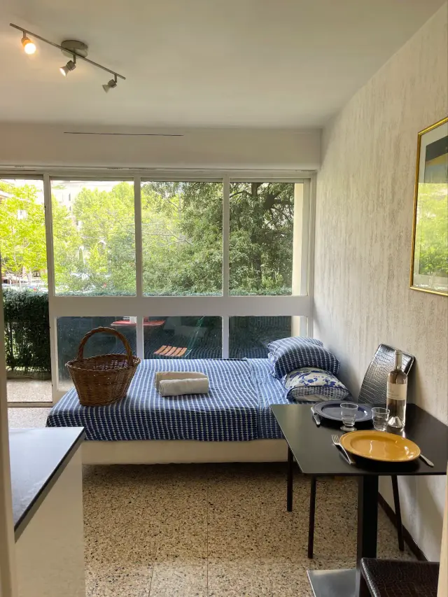 Logement GreenGo: Studio au cœur d'Aix avec balcon et parking