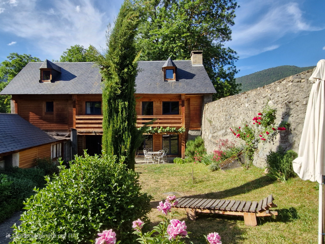 Une chambre en bois dans une maison tout en bois