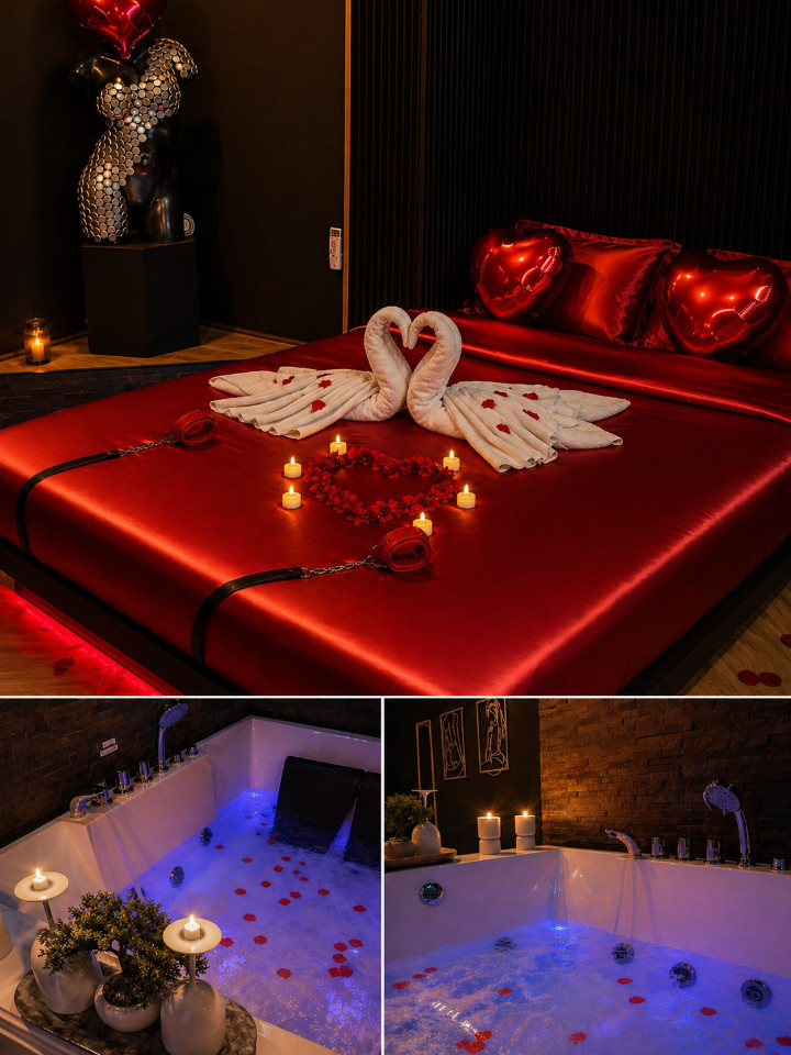 GreenGo Suite romantique Luxe Balnéo et sauna privé