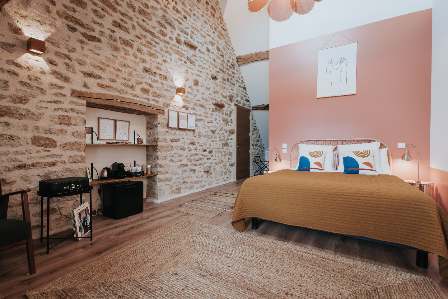 Logement GreenGo: La Fussière • Grande chambre avec vue vignes