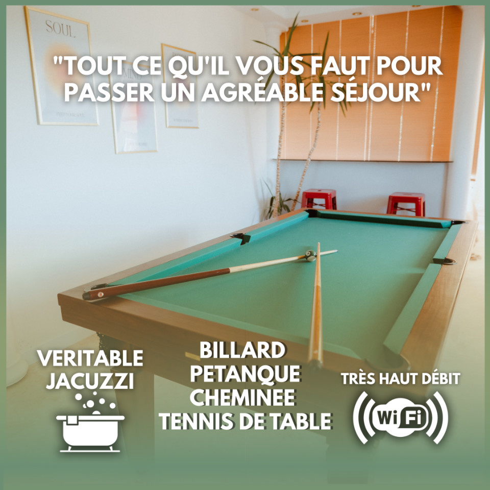 Villanonna : Jacuzzi, Billard, Ping-Pong, Pétanque, Balançoire, Cheminée et grand Jardin