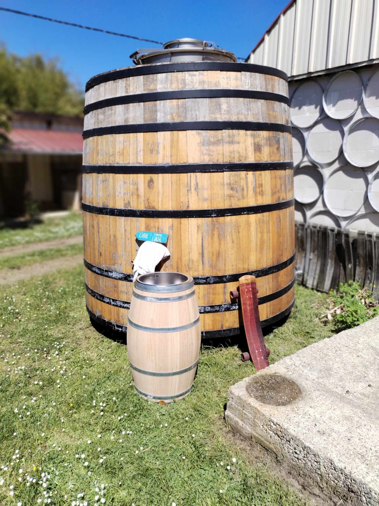 Immersion dans un tonneau de vin géant !