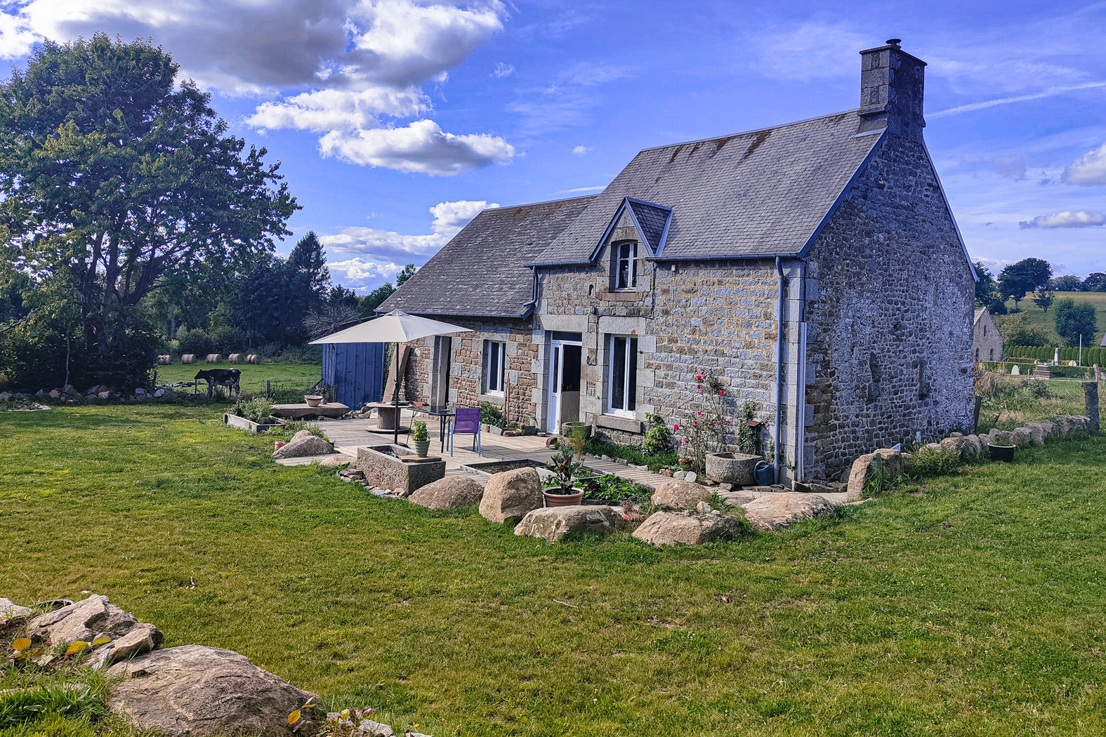 Maison pierre du bocage normand