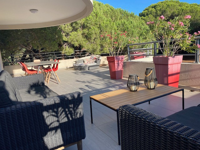 L'appartement terrasse dans la pinède