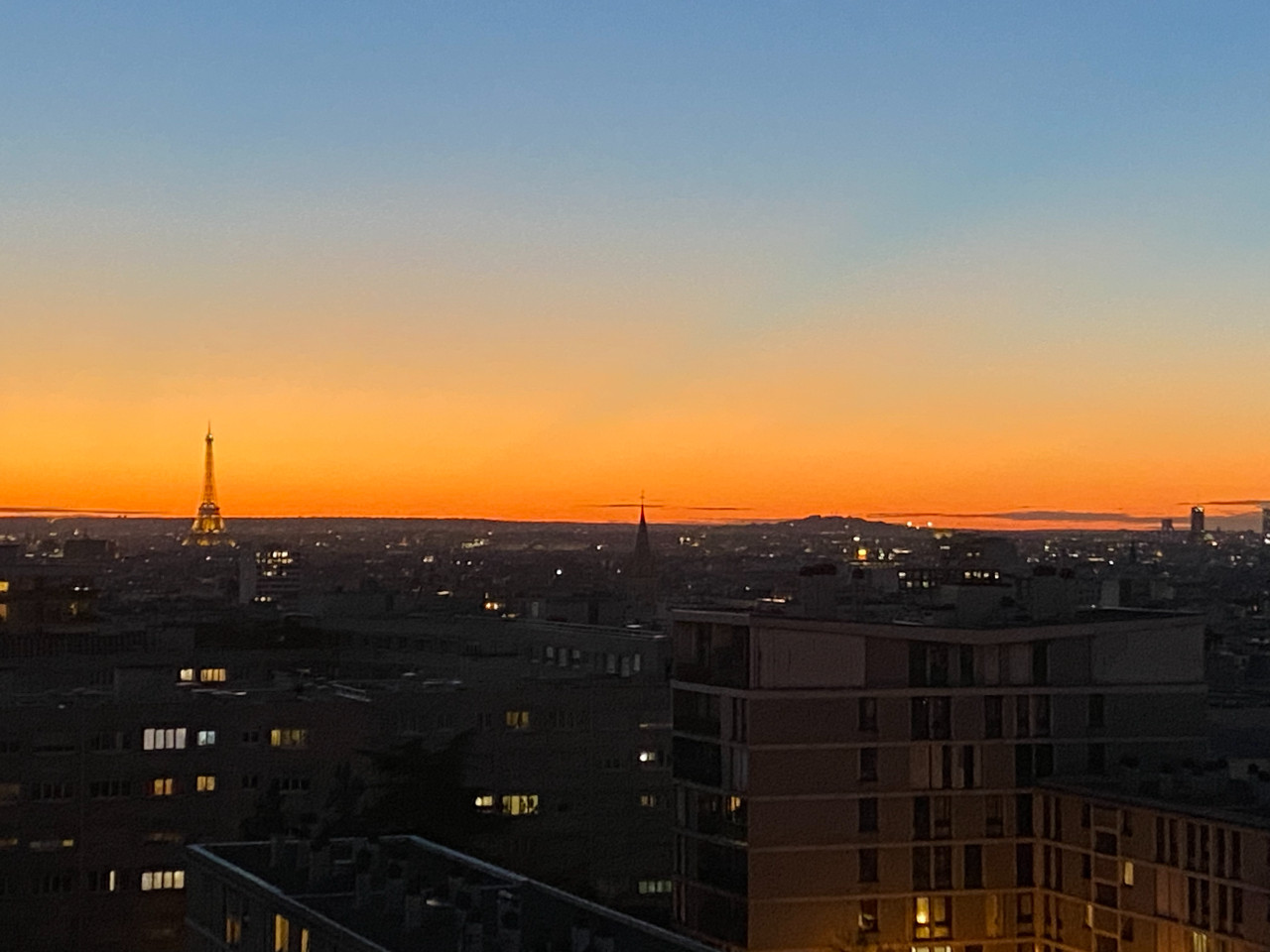 Coucher de soleil sur la Tour Eiffel