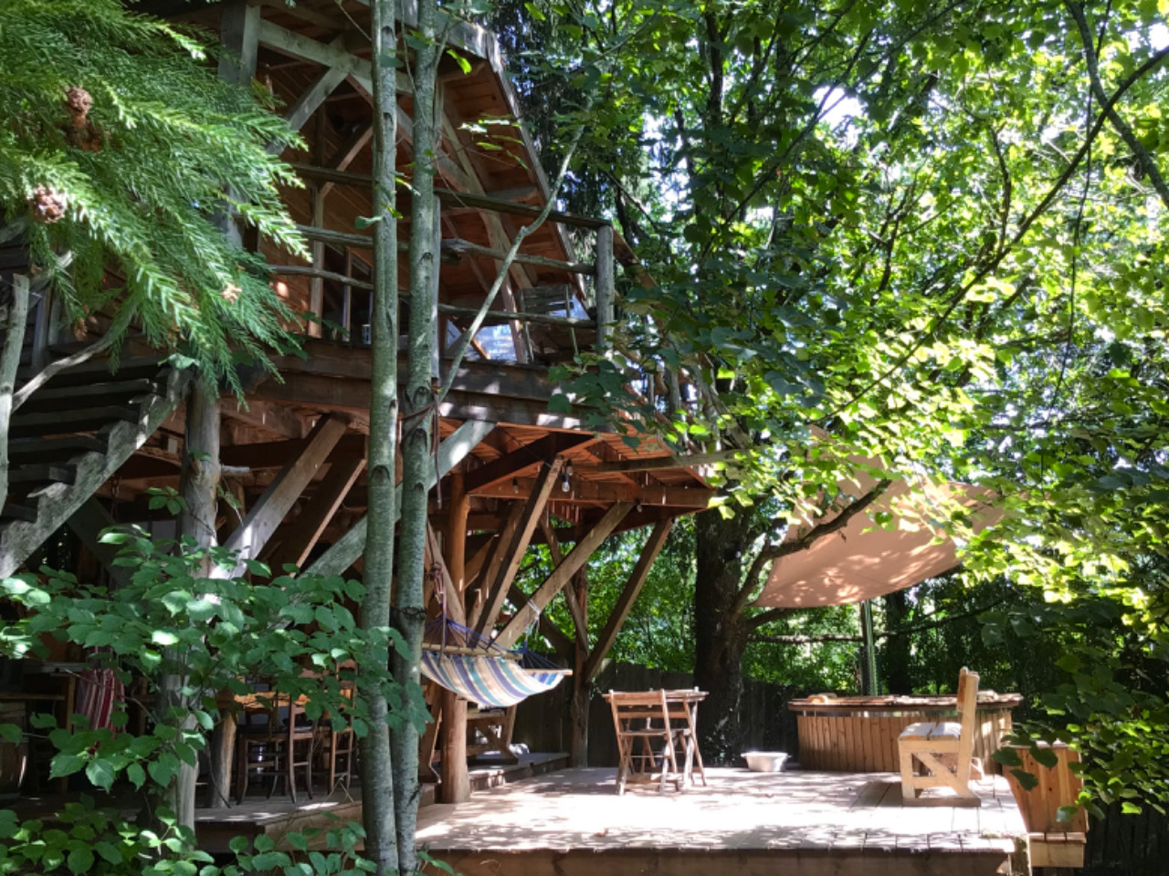 Hôte GreenGo: Cabane perchée (10 mn Biarritz )avec bain nordique en option « au cœur du bois »