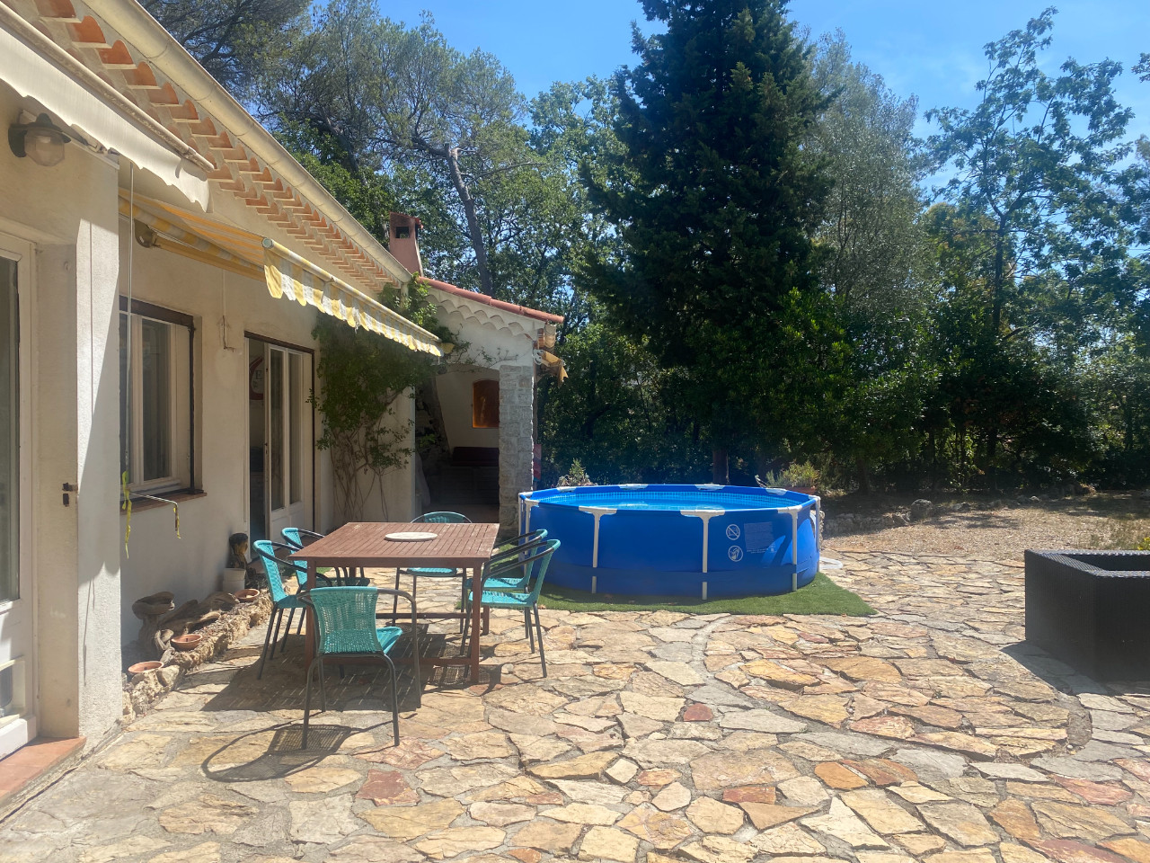GreenGo Maison 2/3 ch, 6 pers, 100m2, Grand Jardin, piscine hors sol, tyrolienne - 10 min Cannes