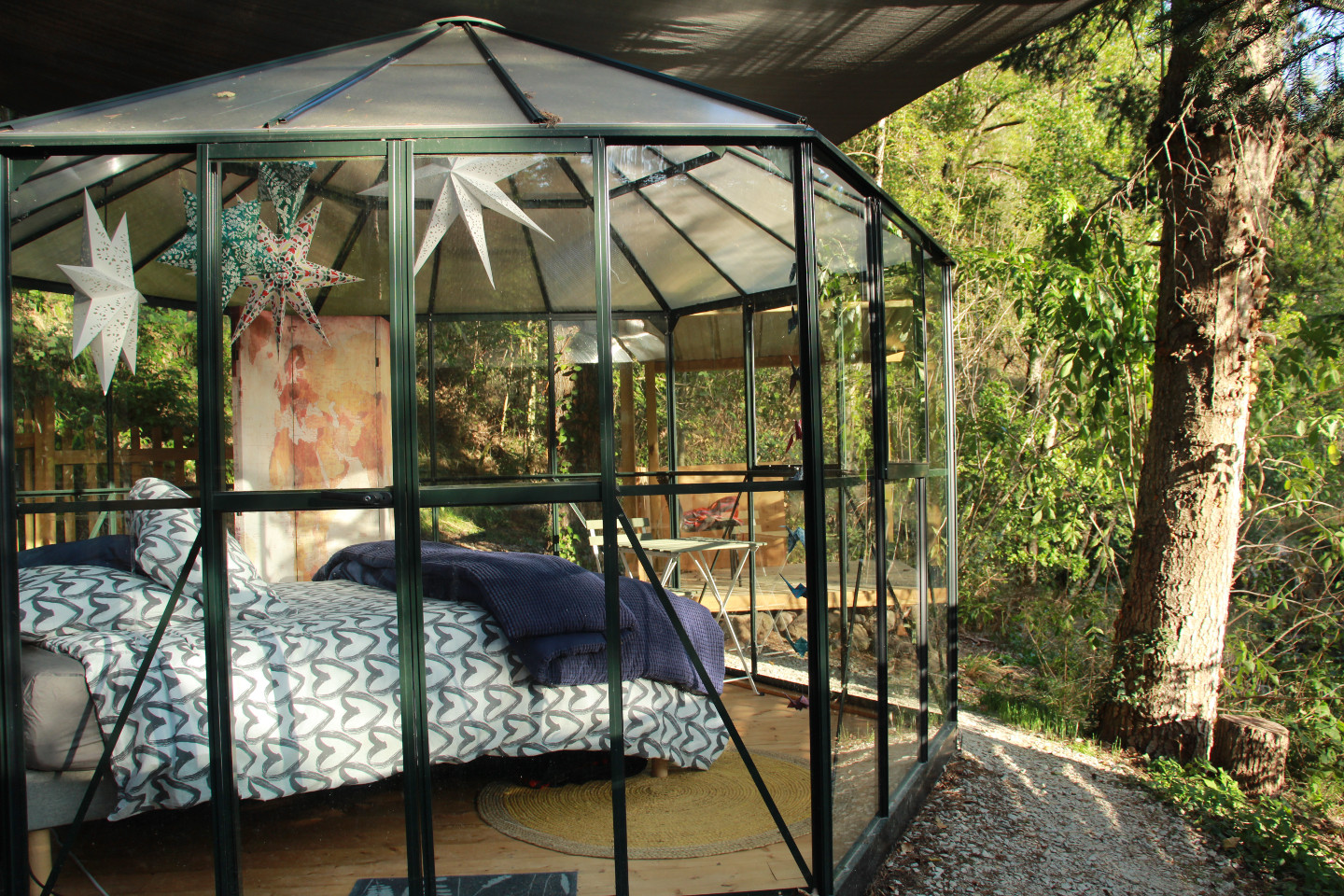 Logement GreenGo: Hexagone en verre