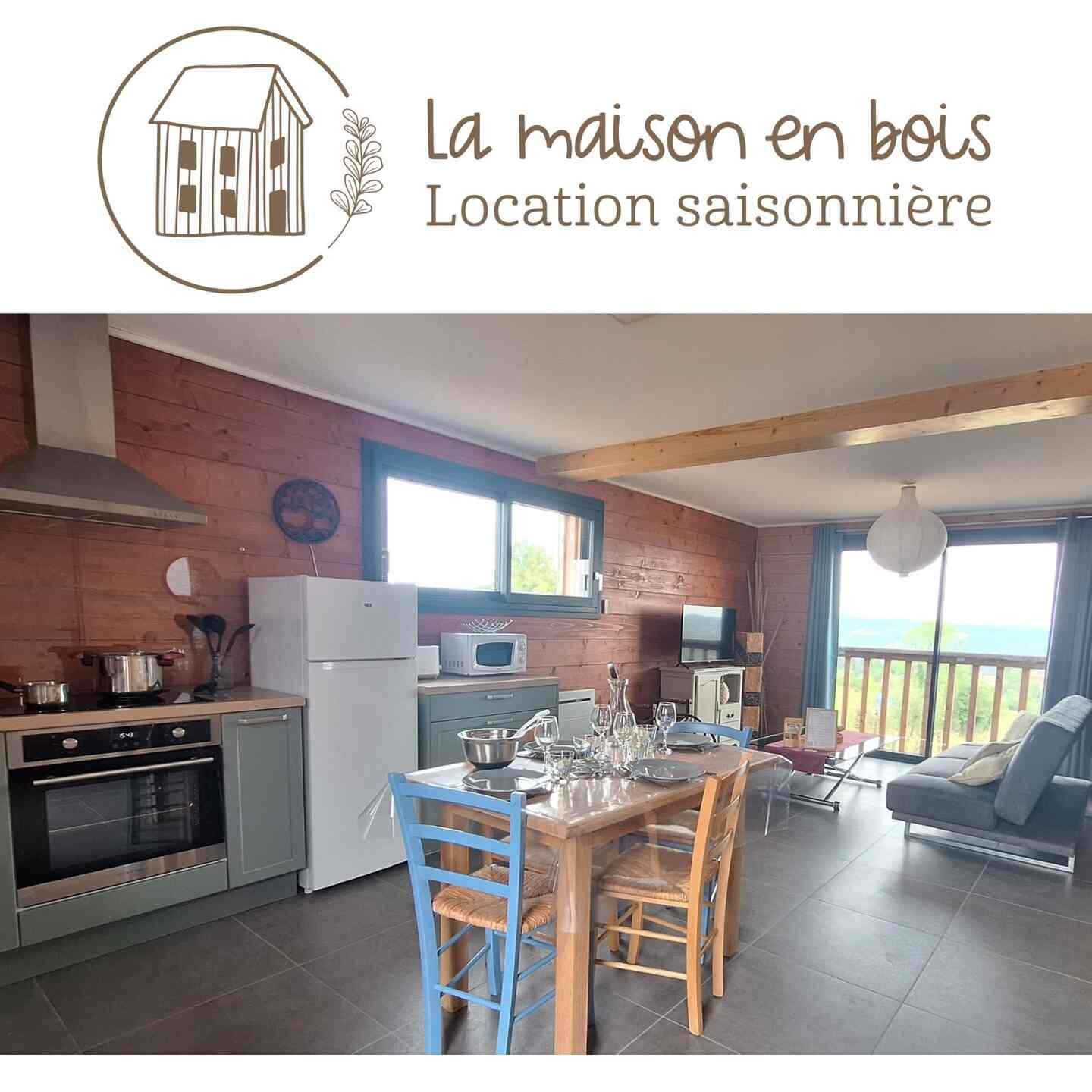 Maison bois cosy–vue vallée–parking–5min de Figeac