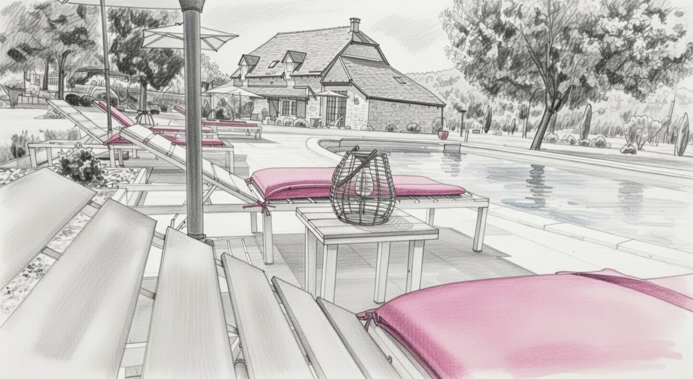 Ancienne grange rénovée avec piscine