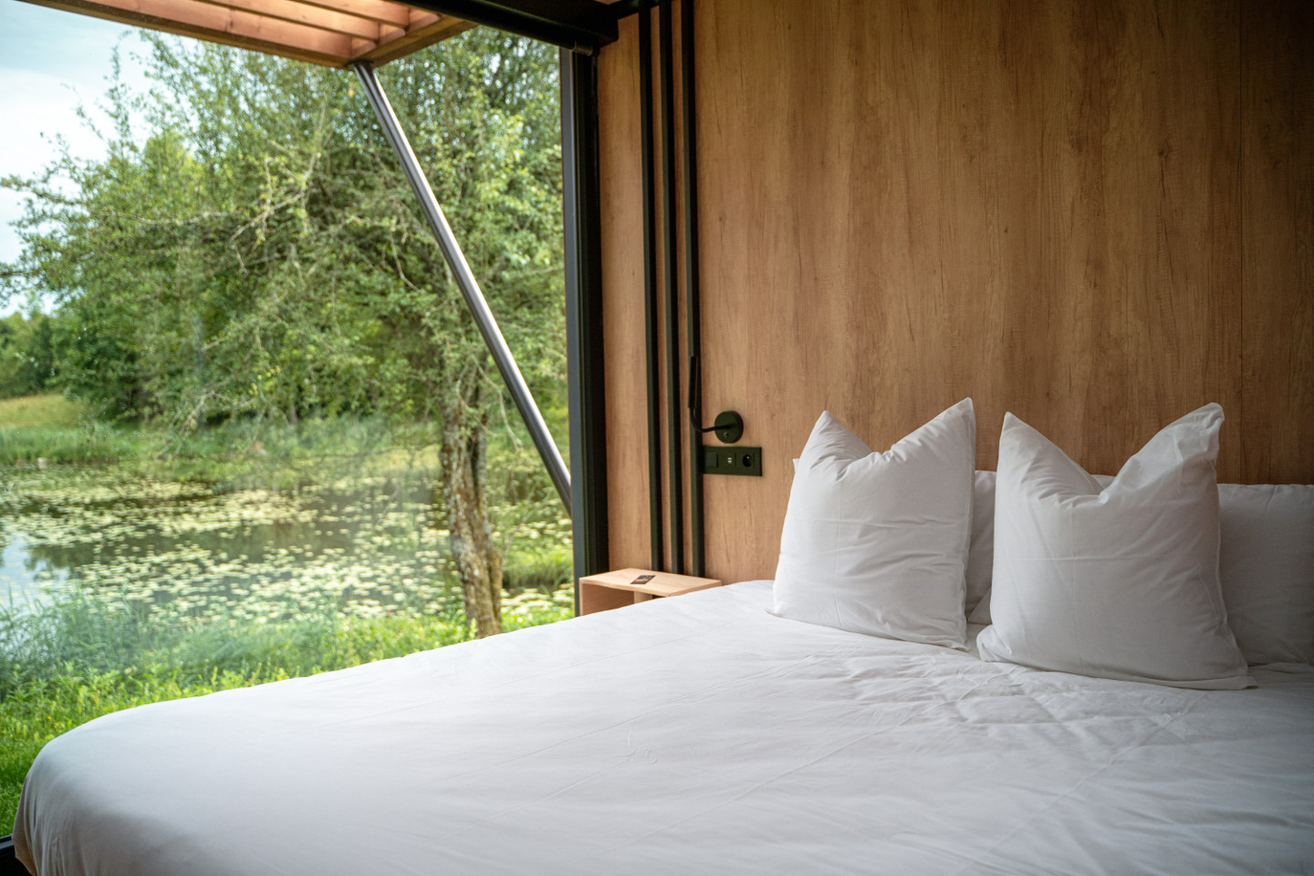 Logement GreenGo: Lodge Duo sur Terre - Vue panoramique sur l'étang