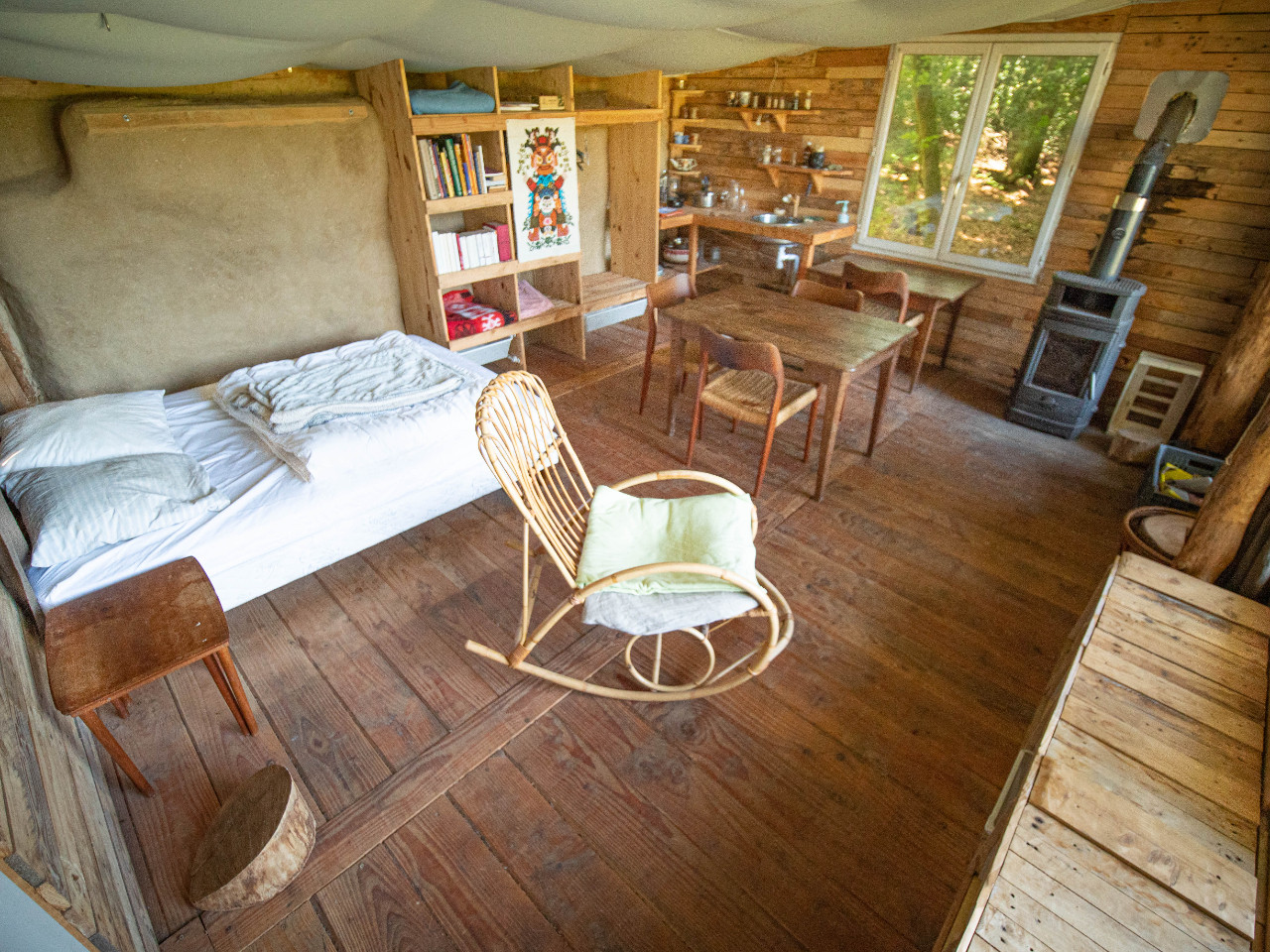 GreenGo Cabane auto-construite en écovillage