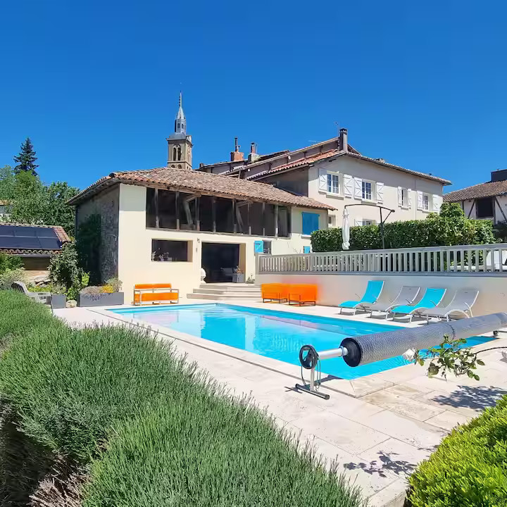 Maison de caractère avec grange & piscine vue Pyrénées