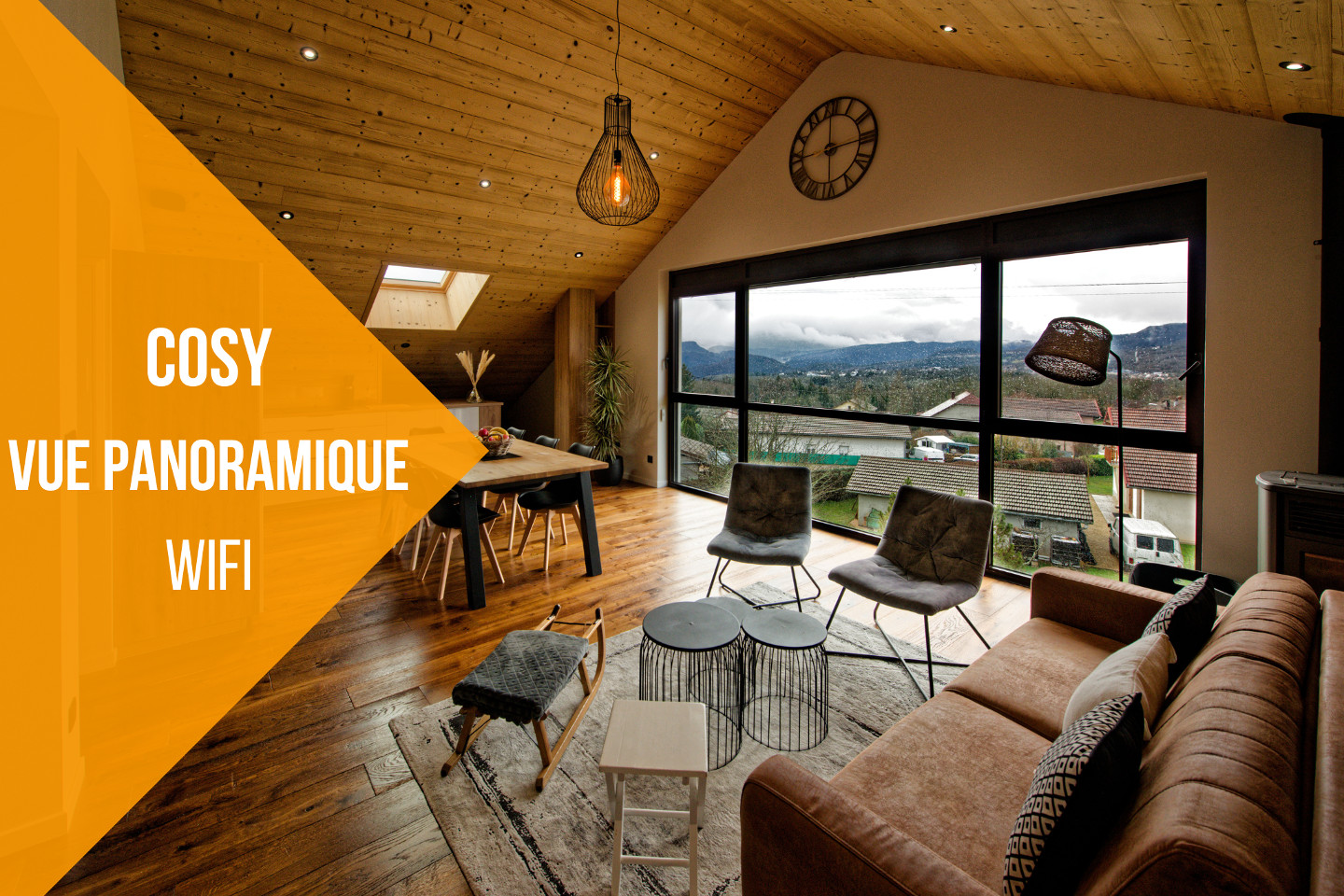 Grand gîte nature avec Spa extérieur - vue Montagnes du Jura chez Ô Jurassik