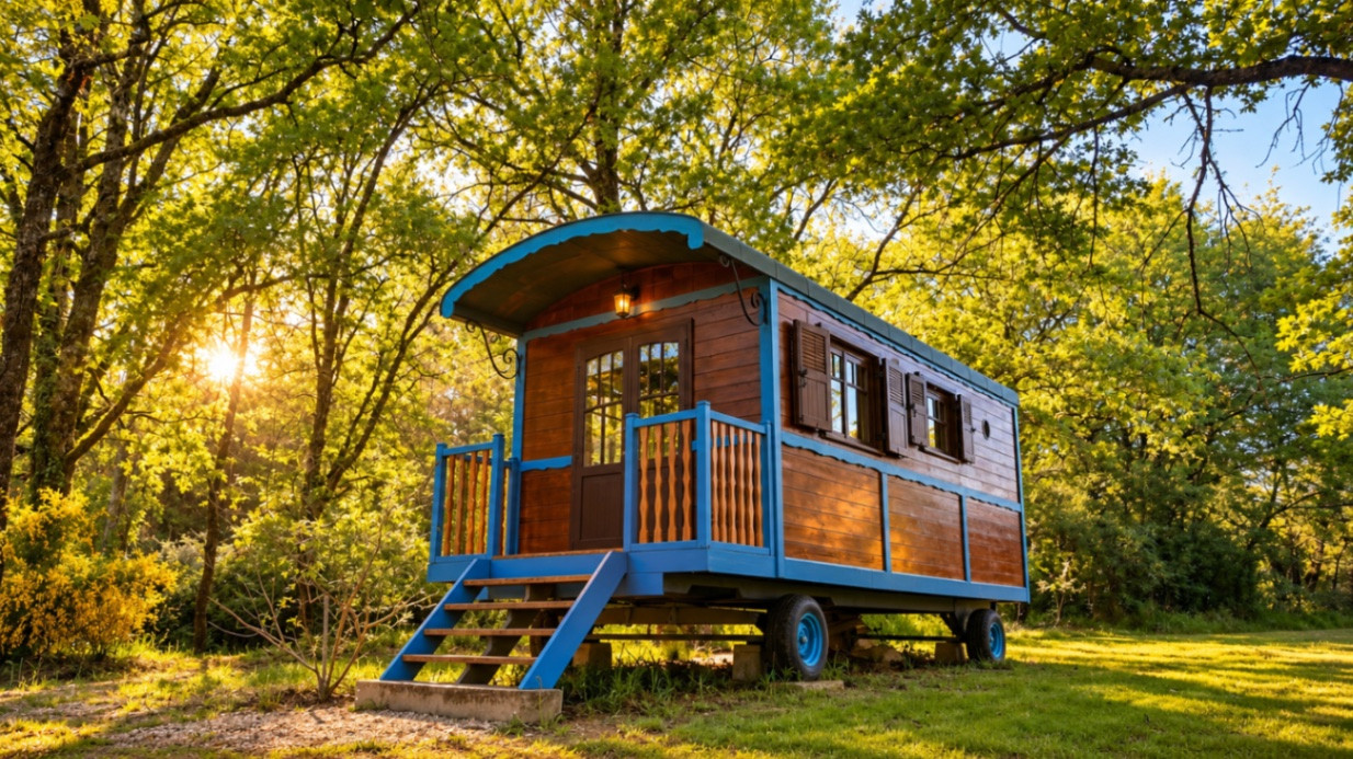 Logement GreenGo: Roulotte Bleuet