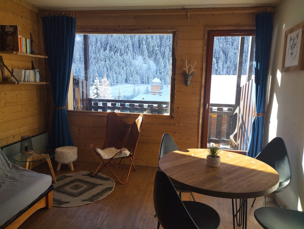 Appartement cosy avec vue sur les pistes