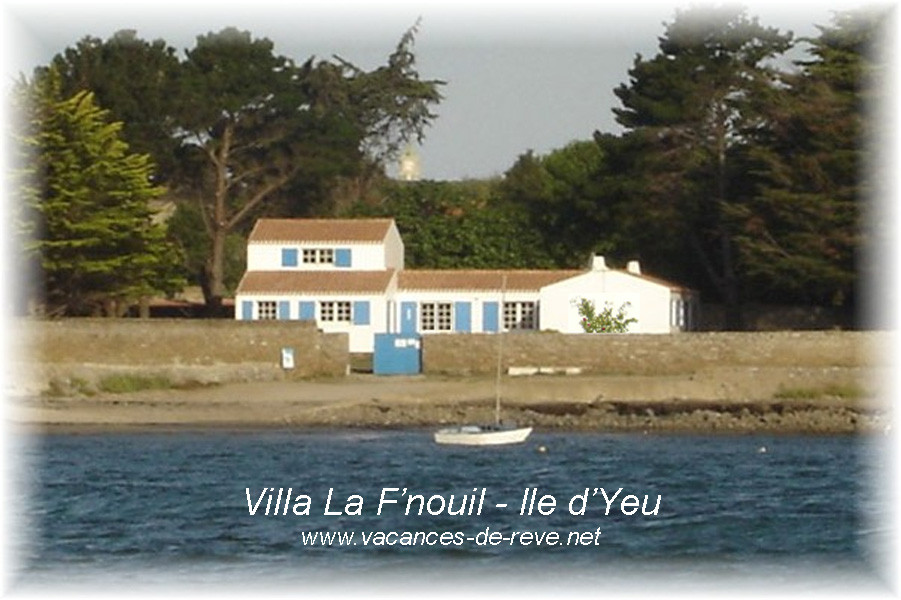 Villa la F'nouil - Ile d'Yeu : située en bord de mer avec un accès direct à la plage de Ker chalon