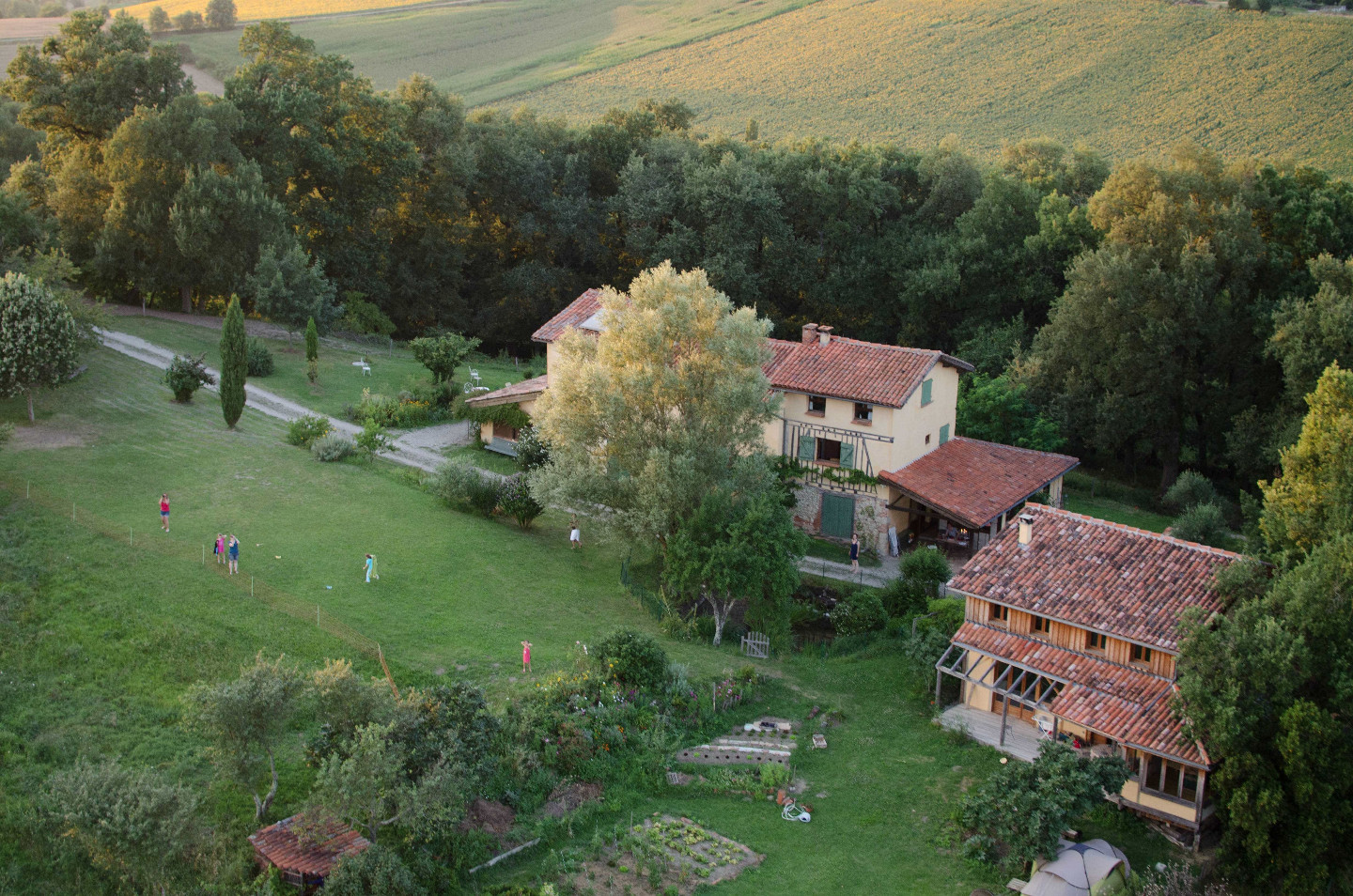 Ecogîte - Terra di Siena (9p) - Piscine & vue vers les Pyrénées