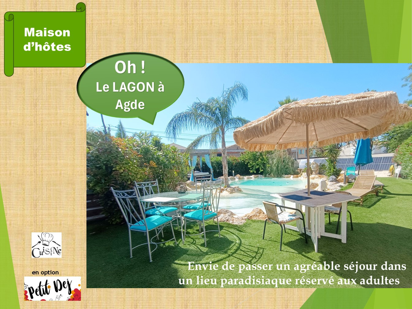 GreenGo Oh ! Envie de soleil et de bien être, alors bienvenue au Lagon & Spa