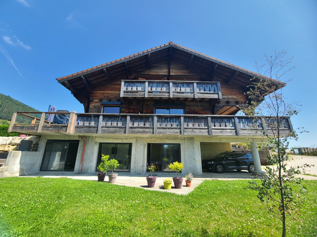 Appartement ou chambre dans un chalet en bois à la montagne