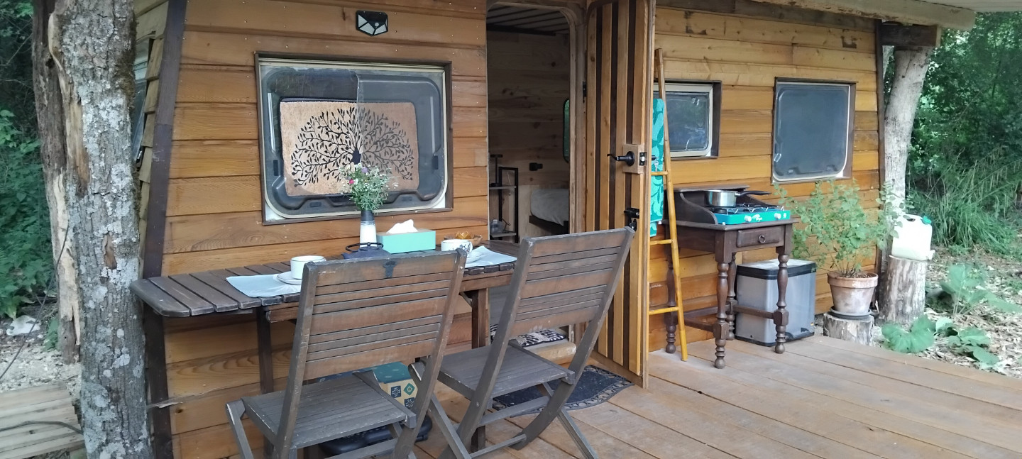 GreenGo Caravane en bois nature