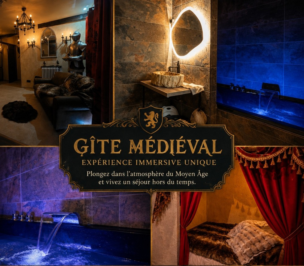 Gîte Médiéval immersif - Espace bien-être privatif