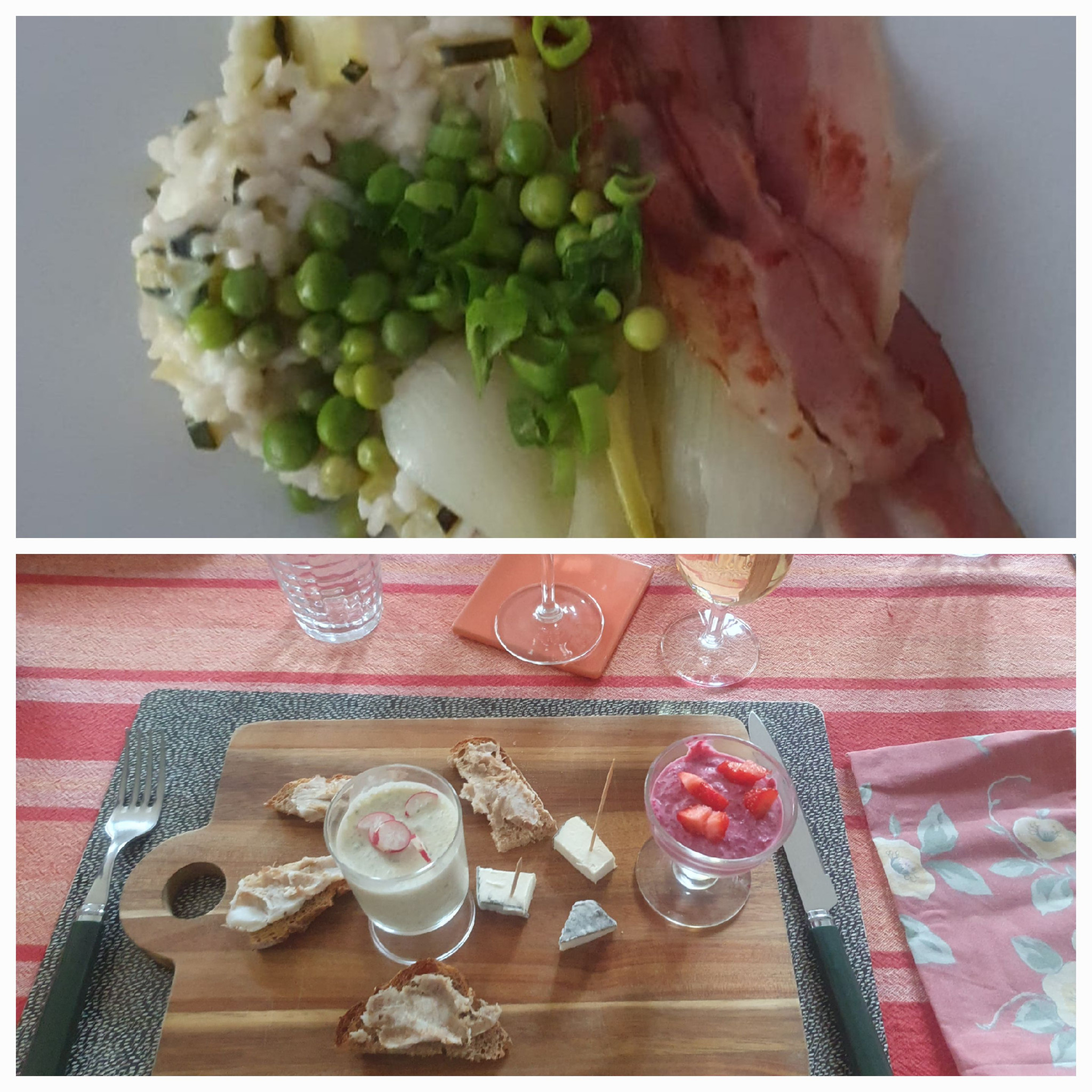 Dîner à la table d'hôtes le soir / paniers pique nique à emporter