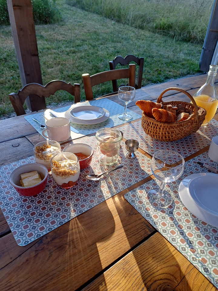 Petit dejeuner avec des produits ultra locaux