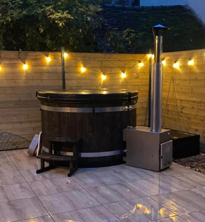 Bain nordique chauffé au bois