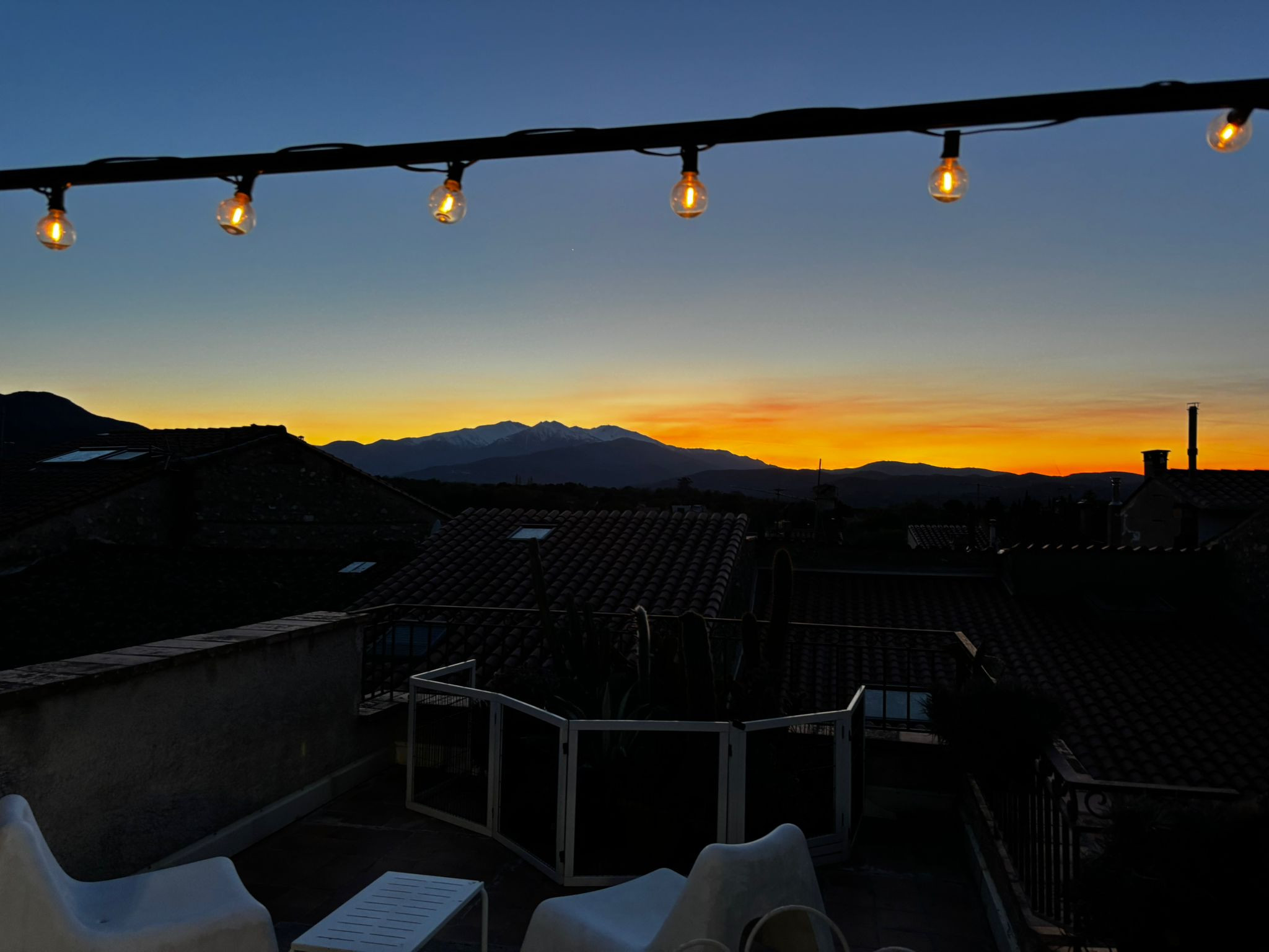Grande terrasse vue pano. du Loft Bohème Chic